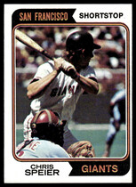 1974 Topps Base Set #129 Chris Speier