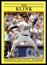 1991 Fleer Base Set #13 Joe Klink