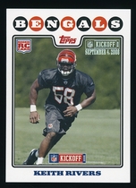 2008 Topps Kickoff Parallel #218 Keith Rivers