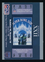 1990 Pro Set Super Bowl 160 #22 Sb Xxii Ticket