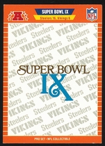 1989 Pro Set Super Bowl Logos #9 Super Bowl IX