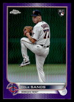 2022 Topps Chrome Update Purple Refractor #USC97 Cole Sands