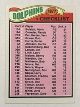 1977 Topps Base Set #214 Dolphins Checklist