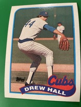 1989 Topps Base Set #593 Drew Hall