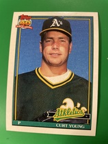 1991 Topps Base Set #473 Curt Young