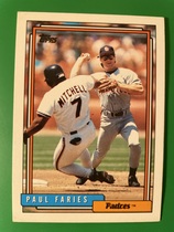 1992 Topps Base Set #162 Paul Faries