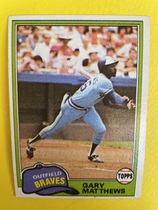 1981 Topps Base Set #528 Gary Matthews