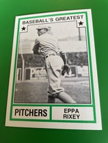 1982 TCMA Greatest Pitchers White Backs #35 Eppa Rixey