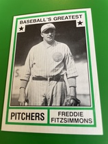 1982 TCMA Greatest Pitchers White Backs #41 Freddie Fitzsimmons