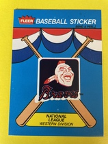 1989 Fleer Team Logo Stickers #5 Braves