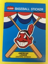 1989 Fleer Team Logo Stickers #12 Indians