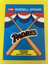 1989 Fleer Team Logo Stickers #16 Padres