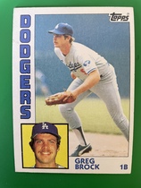 1984 Topps Base Set #555 Greg Brock