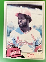 1981 Topps Base Set #165 Tony Scott