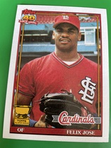 1991 Topps Base Set #368 Felix Jose