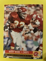 1991 Pro Set Base Set #7 Barry Word