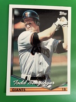 1994 Topps Base Set #398 Todd Benzinger