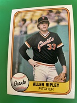 1981 Fleer Base Set #454 Allen Ripley