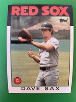 1986 Topps Base Set #307 Dave Sax