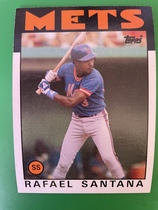 1986 Topps Base Set #587 Rafael Santana