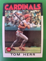 1986 Topps Base Set #550 Tom Herr