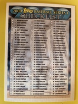 2000 Topps Base Set #CL1 Series 1 Checklist