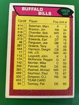 1976 Topps Base Set #453 Bills Checklist