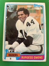 1981 Topps Base Set #429 Burgess Owens