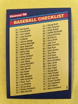 1986 Donruss Base Set #CL1 Checklist 27-130