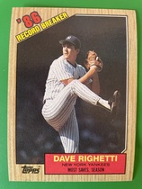 1987 Topps Base Set #5 Dave Righetti