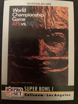 1990 Pro Set Super Bowl 160 #1 Sb I Ticket