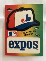 1984 Fleer Team Stickers (Red Back) #NNO Expos (Logo)