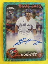 2024 Topps Chrome Rookie Autos Aqua Wave Refractor #RA-SH Spencer Horwitz