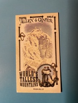 2024 Topps Allen & Ginter Mini Worlds Tallest Mountains #WTM-5 Makalu