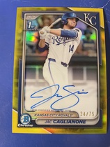 2024 Bowman Chrome Draft Prospect Autos Gold Refractor #CPA-JC Jac Caglianone