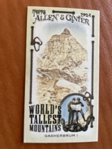 2024 Topps Allen & Ginter Mini Worlds Tallest Mountains #WTM-11 Gasherbrum I