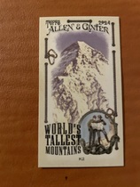 2024 Topps Allen & Ginter Mini Worlds Tallest Mountains #WTM-2 K2