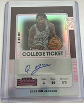 2022 Panini Chronicles Draft Picks Contenders College Ticket Pink #25 Quenton Jackson