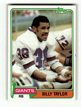 1981 Topps Base Set #34 Billy Taylor
