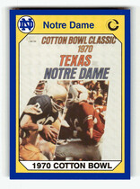 1990 Collegiate Collection Notre Dame 200 #81 Cotton Bowl Classic