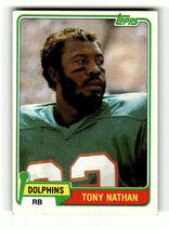 1981 Topps Base Set #506 Tony Nathan