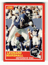 1989 Score Base Set #128 Leonard Marshall