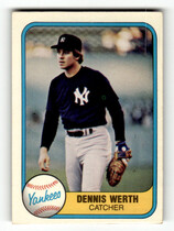 1981 Fleer Base Set #102 Dennis Werth