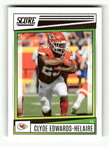 2022 Score Base Set #117 Clyde Edwards-Helaire