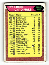 1976 Topps Base Set #473 Cardinals Checklist