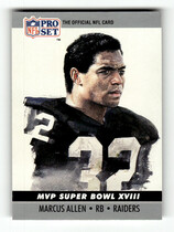 1990 Pro Set Super Bowl MVP's #18 Marcus Allen