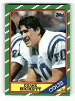 1986 Topps Base Set #322 Duane Bickett