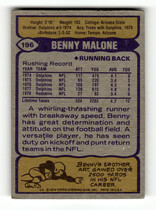 1979 Topps Base Set #196 Benny Malone