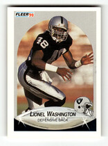 1990 Fleer Base Set #262 Lionel Washington