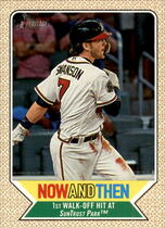2017 Topps Heritage High Number Now and Then #NT-8 Dansby Swanson